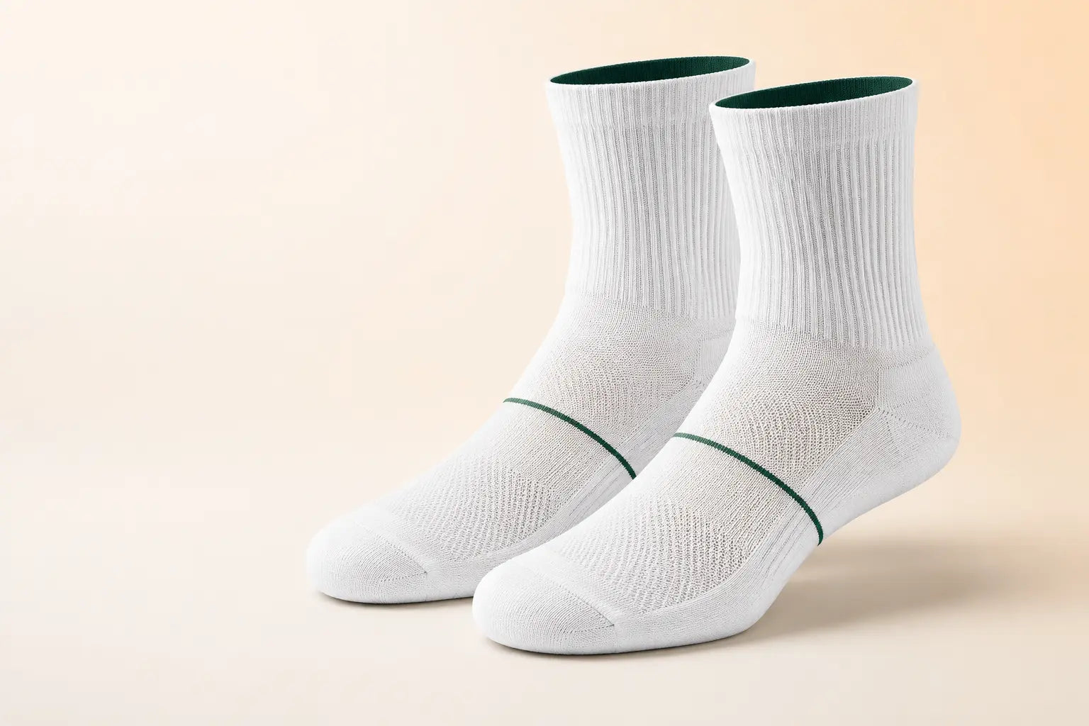 F1 white performance sock concept with restrained green details
